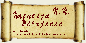 Natalija Milojičić vizit kartica